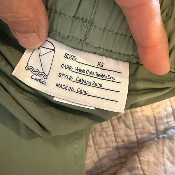 Cadets Men’s Cabana Swim Shorts in Green SZ XS NWT - Picture 3 of 3